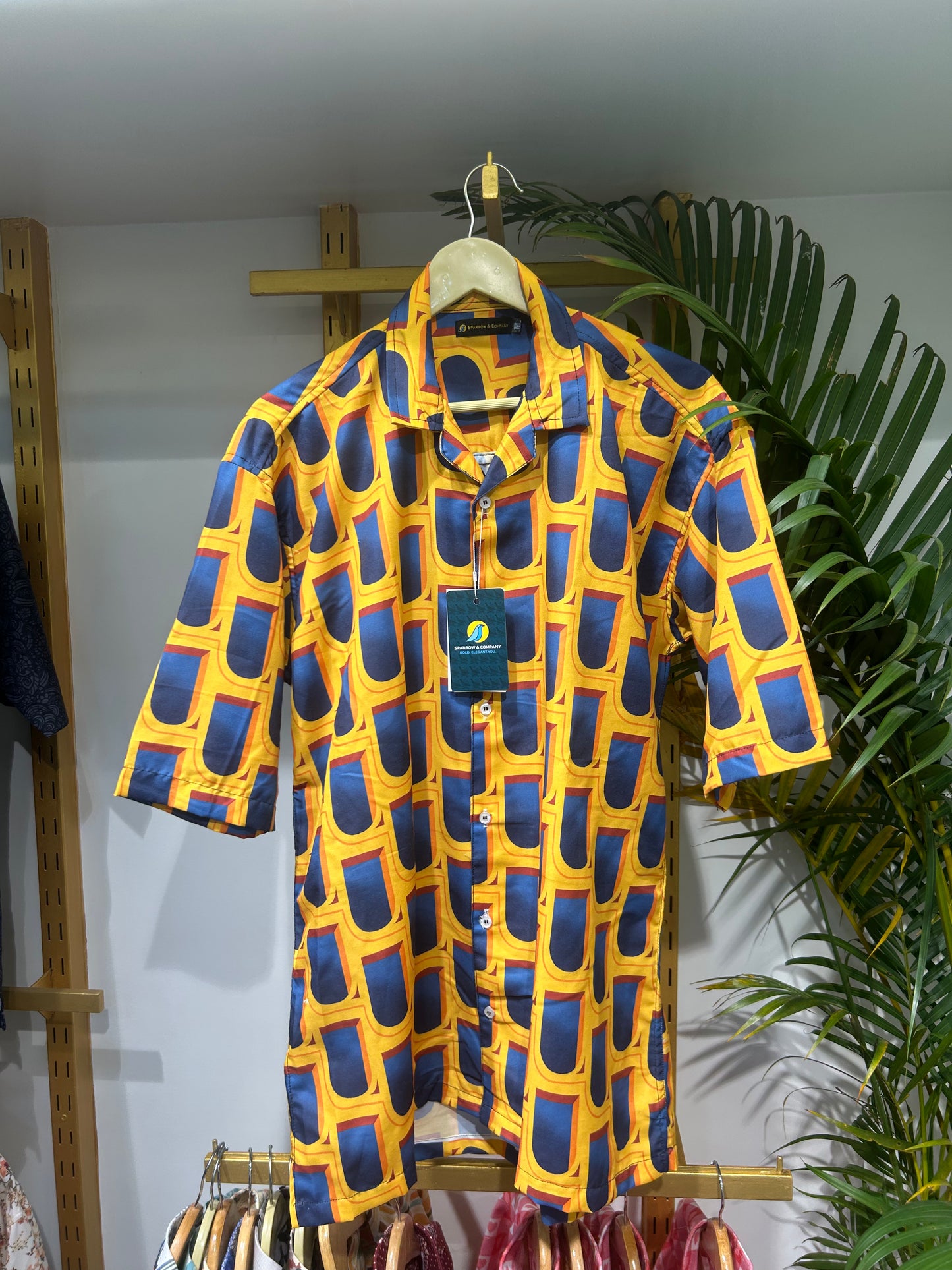 Retro Illusion Geometric Print