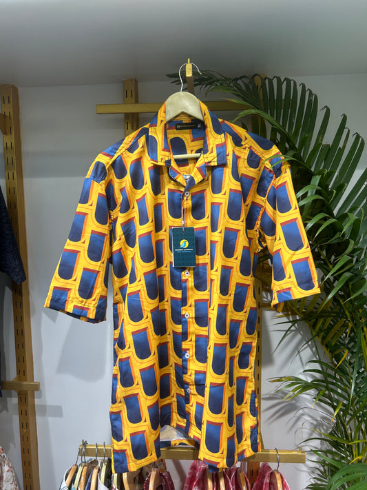 Retro Illusion Geometric Print