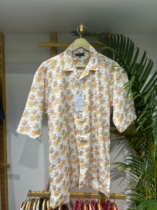 Golden Floral Print