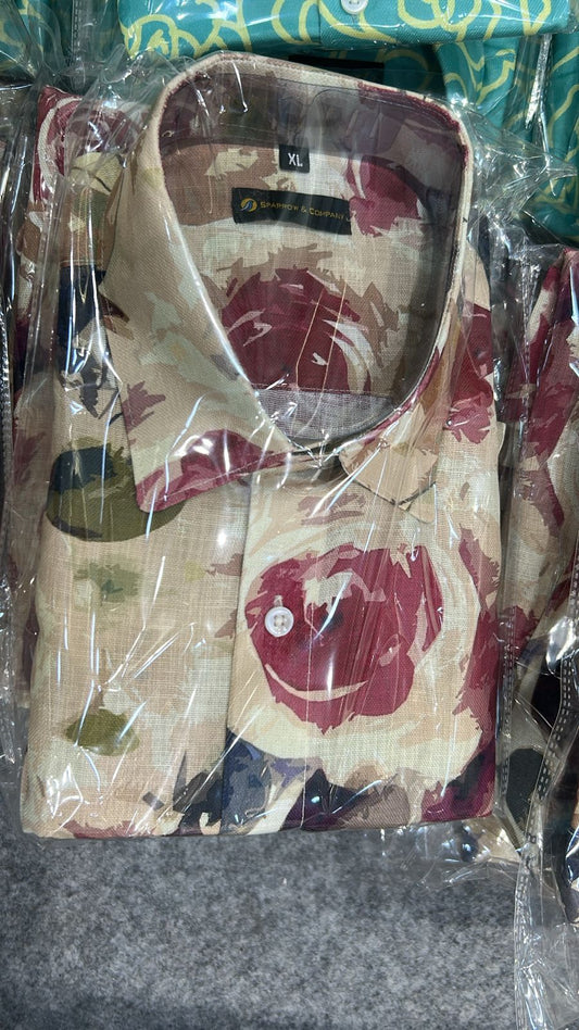 Vintage Rose Linen Shirt