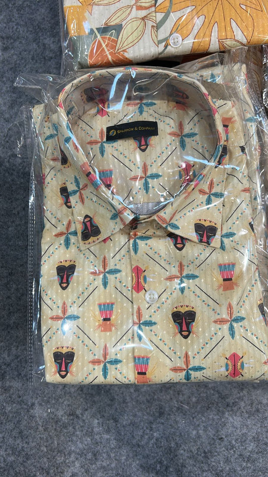 Tribal Mask Print Shirt